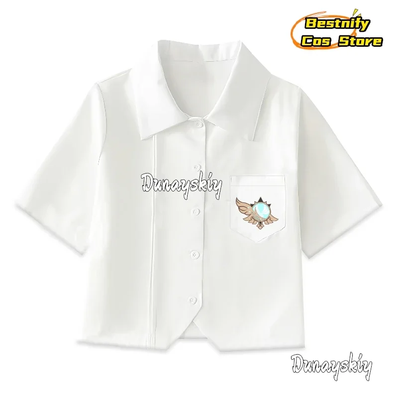 CosplayAnime Genshin Impact Cosplay Venti femmes jiakei robe Costumes veste ample manteau à capuche à manches courtes jupe ensemble déguisement