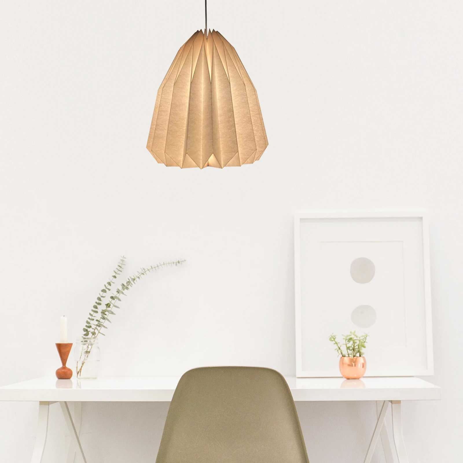 

Складной бумажный абажур, сменный современный абажур оригами для потолочного настенного светильника, аксессуар для декора внутреннего освещения