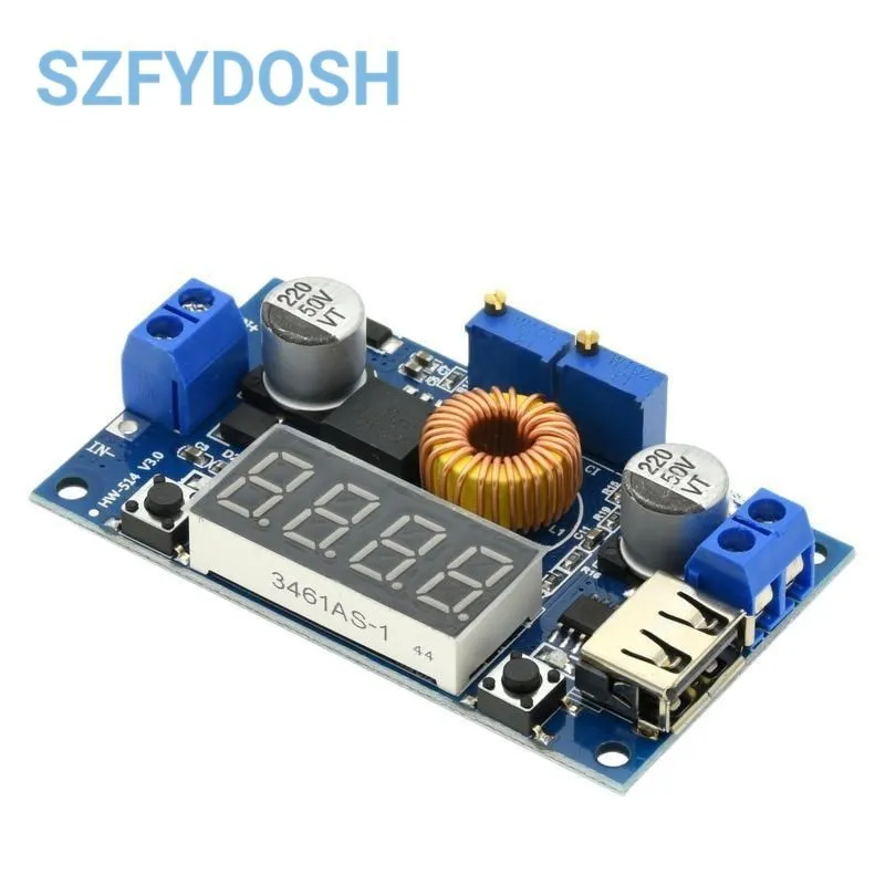 Xl4015 75W DC-DC 5a Spanningsregelaars Module Verstelbare Buck Module Met Voltmeter Display