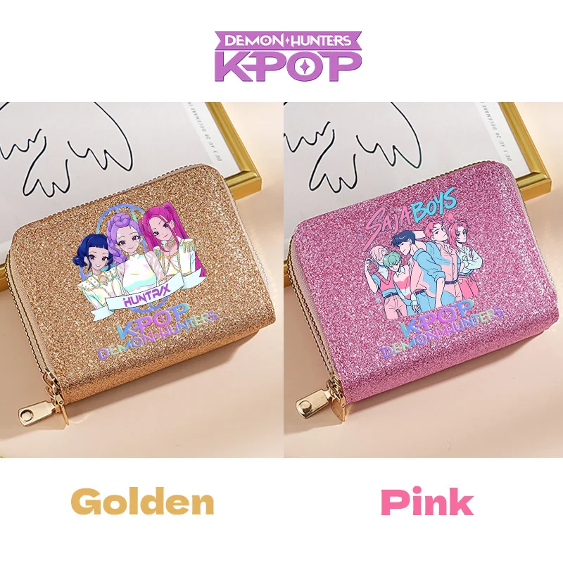 K-pop Saja Boy Huntrix محفظة نسائية للعملات المعدنية هدية k pop Warriors HUNTRX رومي ميرا زوي حقيبة بسحاب طالب شيطان الصيادين محفظة أنيمي #3