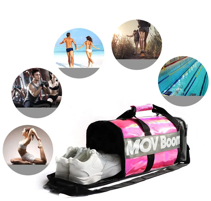 Women/men Storage Training Dry Wet Separated Waterproof Outdoor Fitness Travel Handbag Nylon Sports Yoga Gym Bag