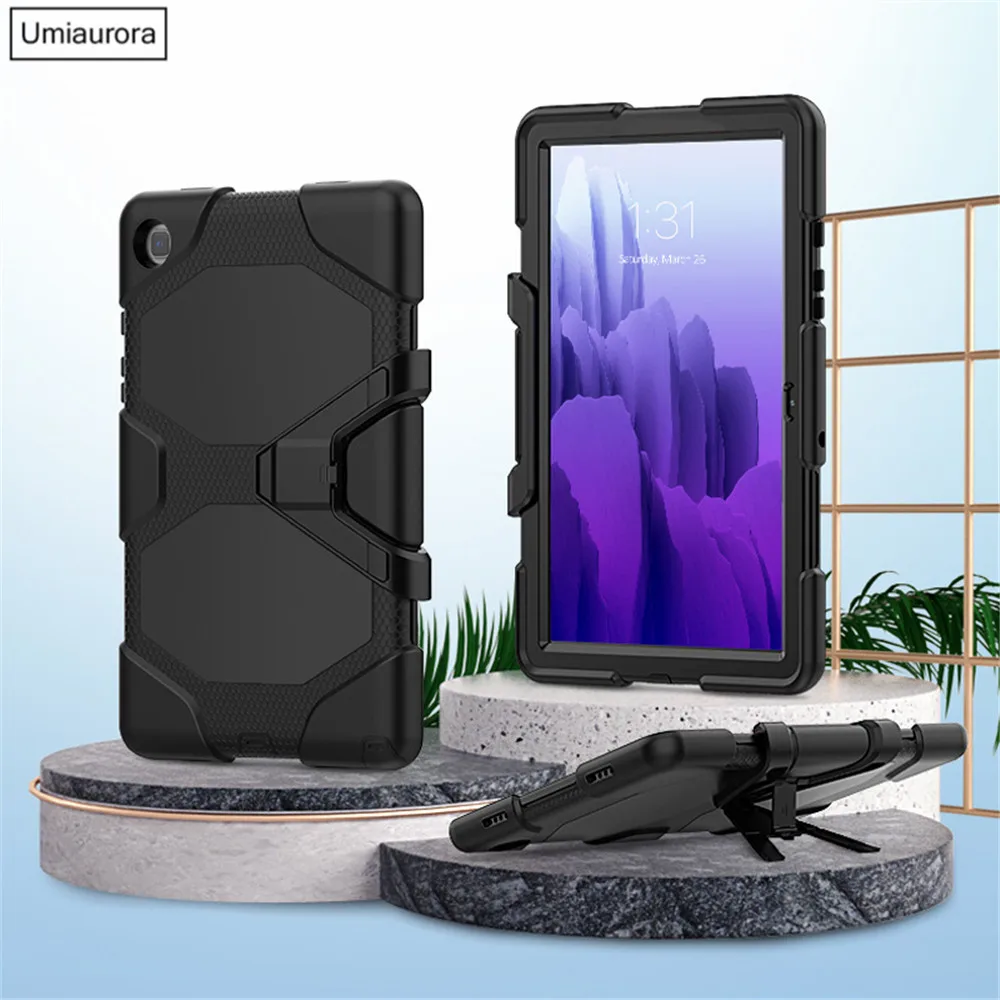 Silicone e PC híbrido Suporte Armor Capa para iPad, Caso Tablet à prova de choque, iPad 10.5, Mini 2, 3, 4, 5, 9.7, 7th, 8th, 9th, 10.2, 10th Gen, 10,9"