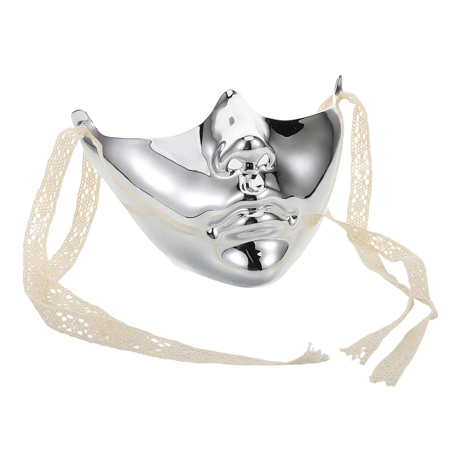 

Механическая панк-нерегулярная пластиковая полумаска для нижнего лица, косплей, вечеринка на Хэллоуин, аксессуар для фестиваля Марди Гра