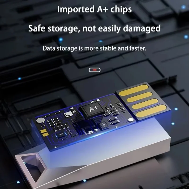 Xiaomi USB 3.2 2 تيرا بايت محرك فلاش معدني U القرص عالية السرعة الذاكرة عصا مقاوم للماء SSD تخزين هاتف الكمبيوتر نقل البيانات المحمولة جديد