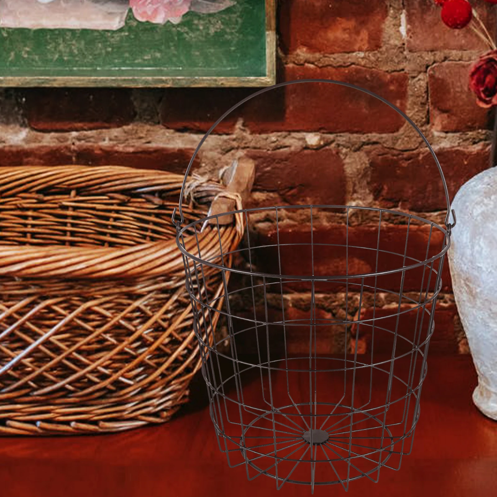 

Vintage Retro Iron Mesh Basket for Snacks Fruits Bread Home Storage Large Wire Organizer Basket Wire Storage Baskets