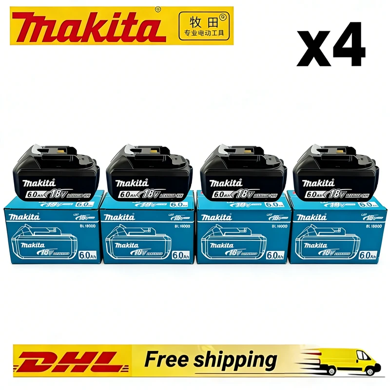 

Аккумулятор Makita 18В 6000мАч/2000мАч, оригинальная литиевая замена BL1830B BL1850B BL1850 BL1840 BL1860 BL1815 для электроинструментов