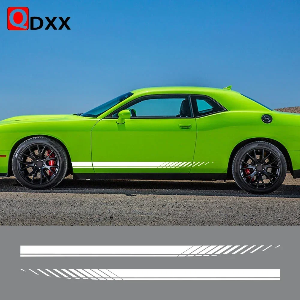 2PCS Car Door Side Vinyl Stickers For Dodge AVENGER CALIBER CHALLENGER CHARGER DART DURANGO JOURNEY NITRO RAM Auto Accessories