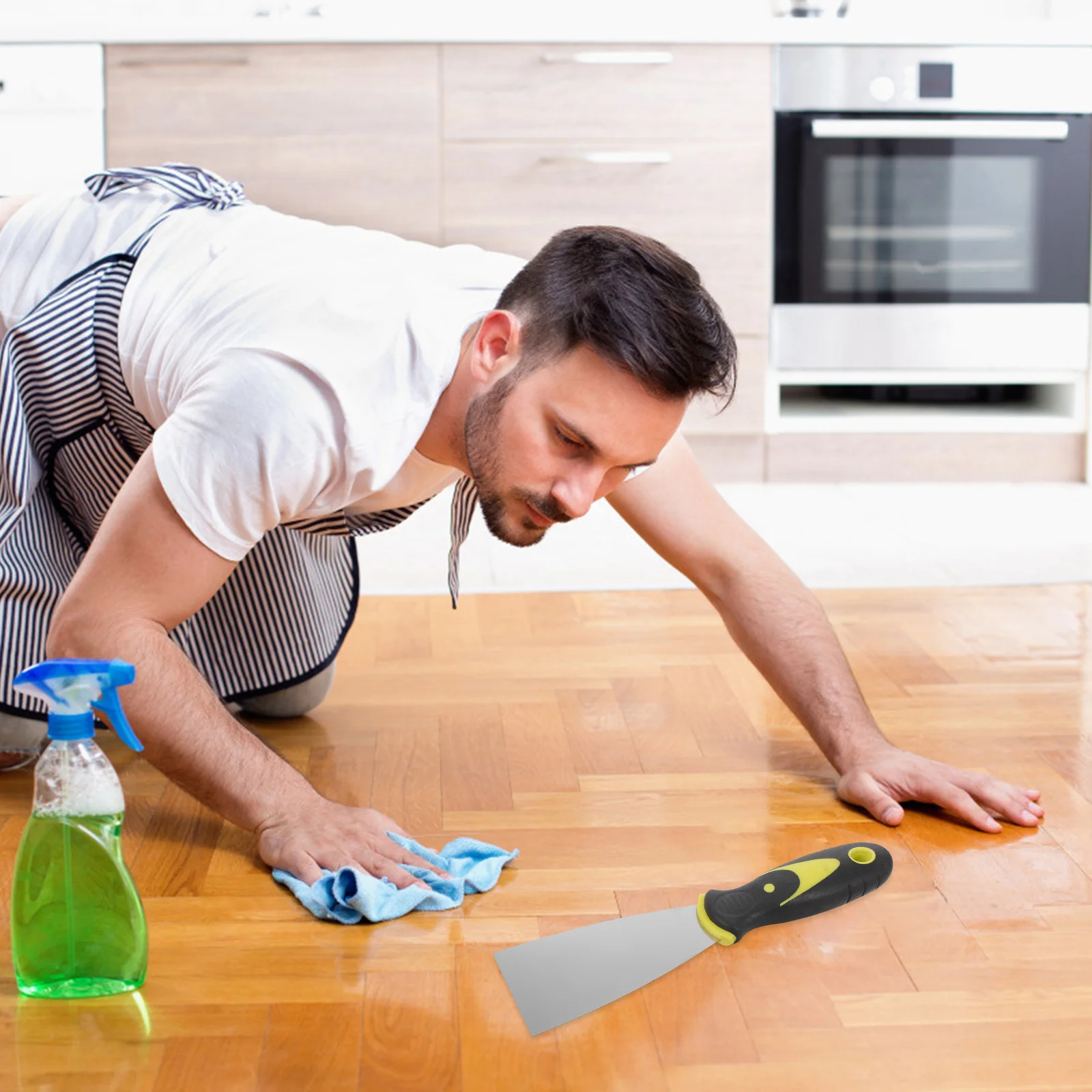 

4pcs Dual-Color Handle Putty Spatula 2 Inch Stainless Steel Wall Repair Scraper For Drywall Plaster Wallpaper Patching Painting