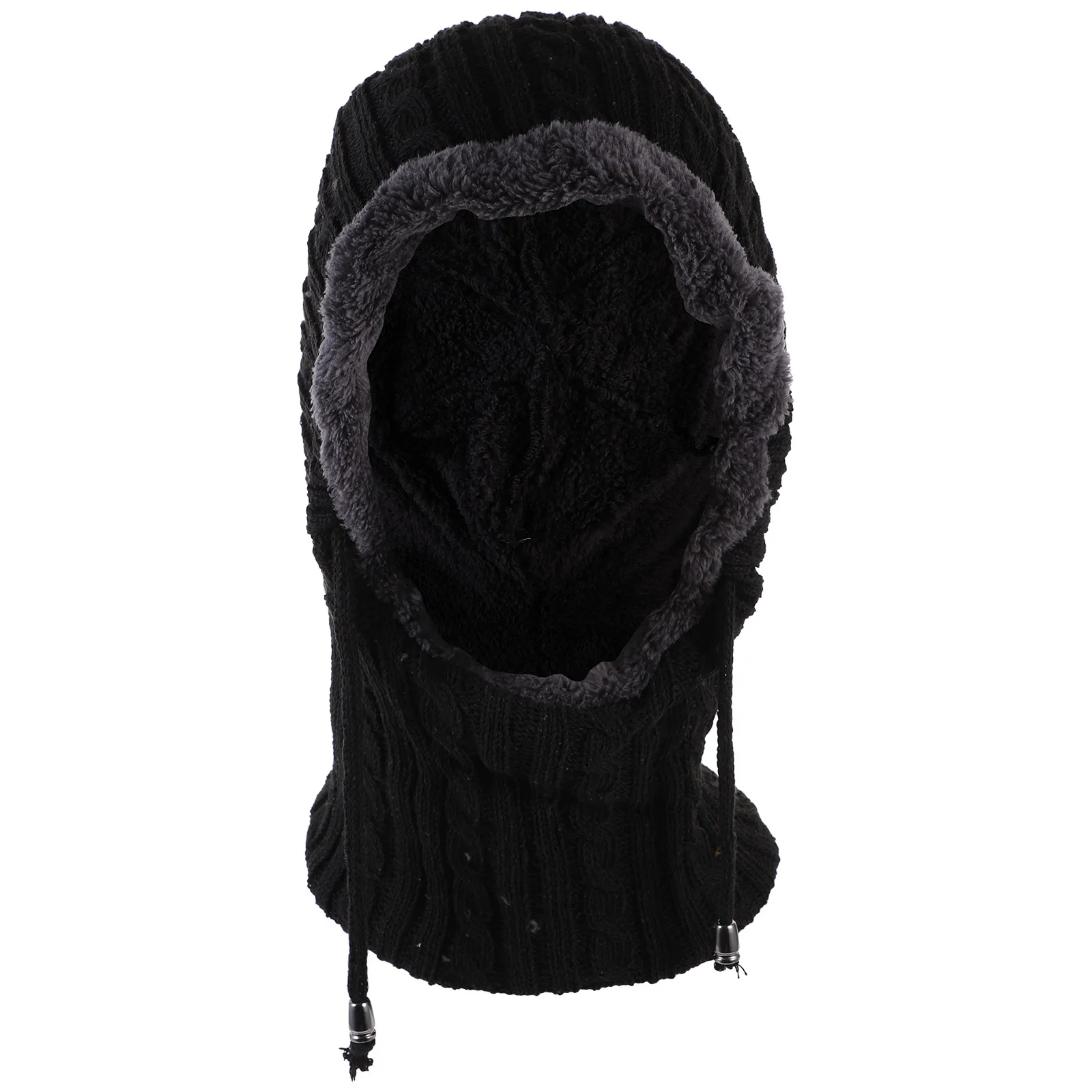 

Fleece Knitted Hat Cap Scarf for Women Warm Caps Hand-knitted Cycling Running Hats