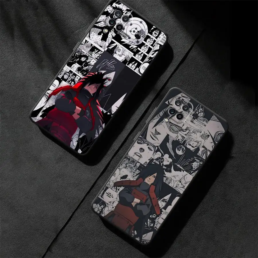 Uchiha Madara حافظة رائعة لهاتف سامسونج جالاكسي A10 A12 A05 A30 A15 A40 A16 A70 A04 A06 A20 A13 A50 A03 غطاء هاتف ناعم أسود #6