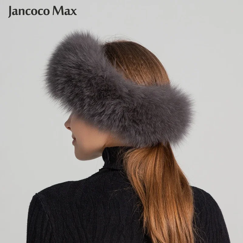 Winter fashion elastic headband fox fur headwear raccoon fur women's fluffy real fur band S8300