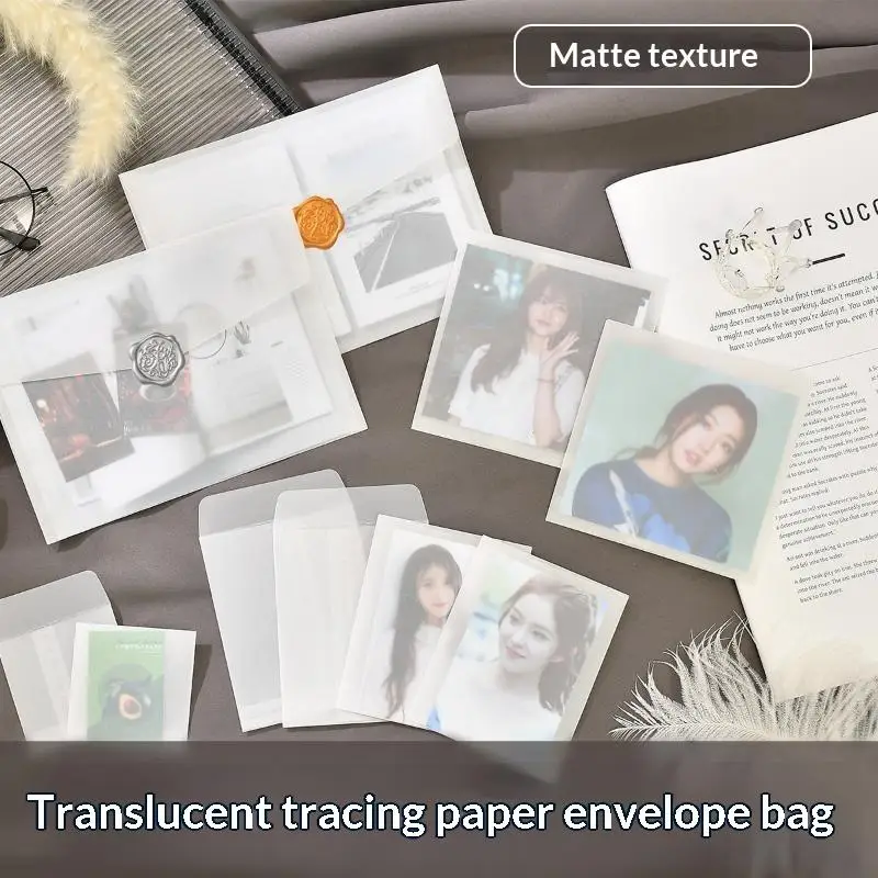 Wedding Invest Card Translucent Tressing Paper Envelope Wedding Invite Postcard Transparent Tracingpaper Paper Letter Message