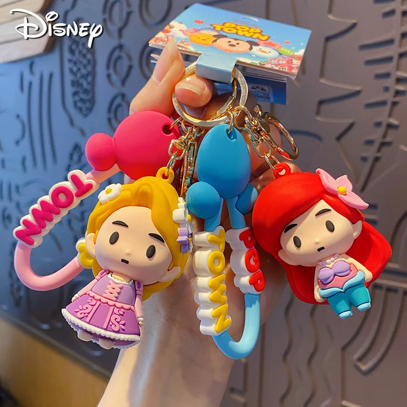 

Disney Princess Snow White Cartoon Popular Town Series Keychain Female Creative Couple Key Ring Package Cute Gift Pendant