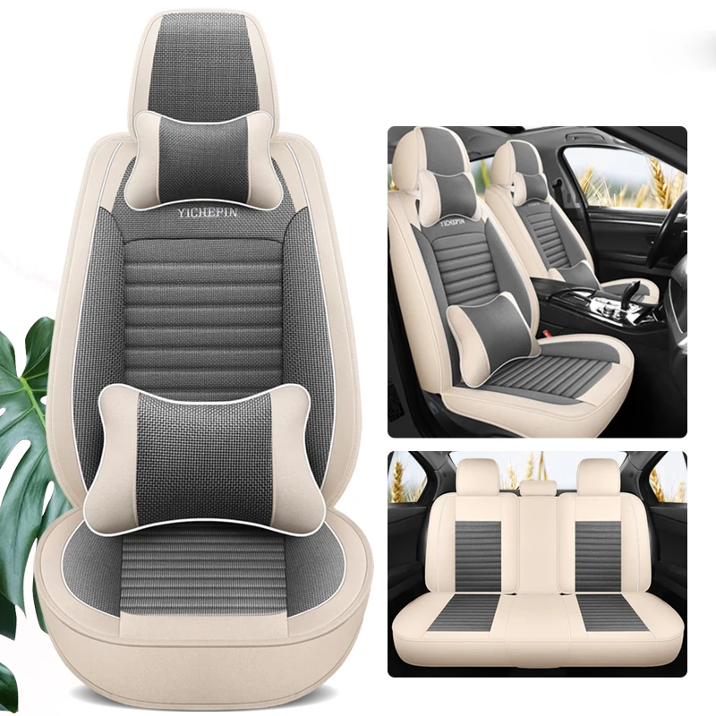 

Универсальные льняные чехлы на автомобильные сиденья для Ssangyong Rodius kyron Korando Subaru Outback XV Tribeca BMW X1E84 автомобильные аксессуары для интерьера