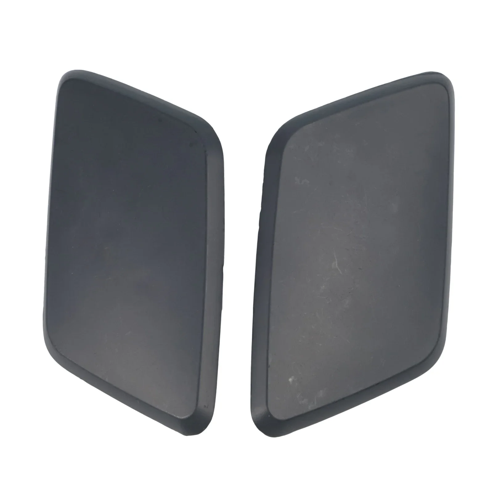 2pcs Front Bumper Headlight Washer Nozzle Cover Cap For Skoda Octavia Mk2 1Z0955109 / 1Z0955110 Black Plastic Exterior Parts