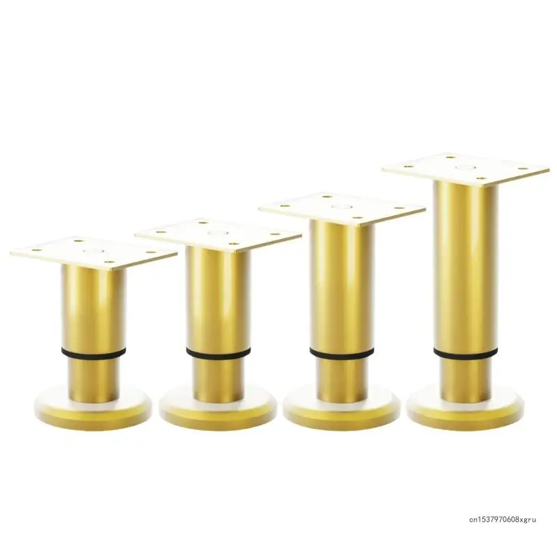 Multipurpose Gold Furniture Legs Extendable & Stable Support Adjustable Support Legs Simple Installs for Bed & Desks