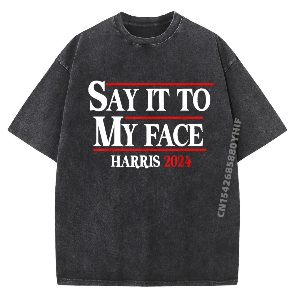 

Забавная футболка «Скажи это мое лицо» Камала Харрис, забавная рубашка для мужчин, модная и модная стираная футболка для отдыха