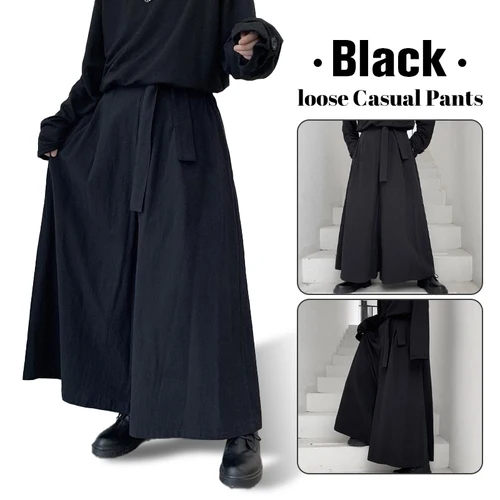 Imagen 2 del producto Uniformes Kendo, ropa de artes marciales, Kendo Aikido, artes marciales, pantalones holgados góticos Hakama samuráis, pantalones de pierna ancha de talla grande para hombres