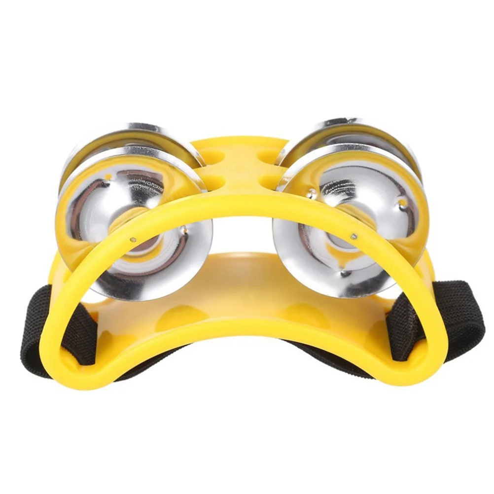 

Rattle-drum Foot Bell Percussion Instrument Kids Musical Instruments Jingle Bells Yellow
