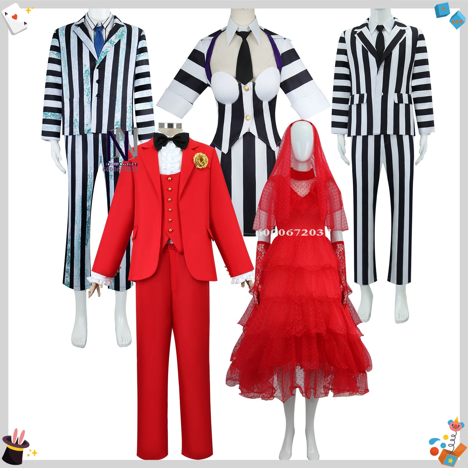 

Popular Movie TV Cosplay Costume Anime Lydia Role Playing Clothes Red Uniform Outfit Dress Women Men Comic Con Halloween Party