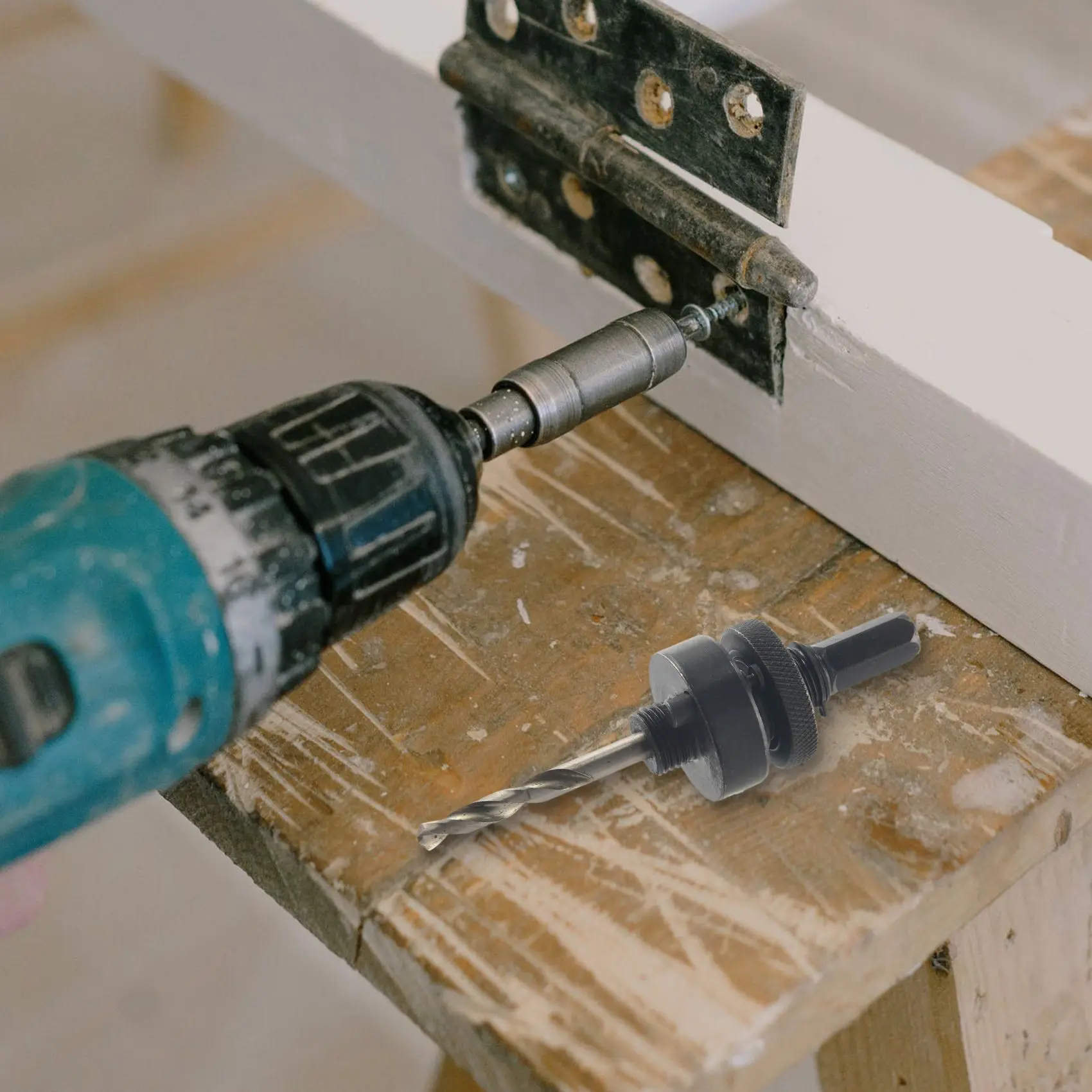 Оправка для кольцевой пилы с шестигранным хвостовиком 7/16 дюйма, подходит для кольцевой пилы от 1-1/4 дюйма до 6 дюймов, быстросменная сверхмощная оправка из легированной стали с 3 1/4 дюйма