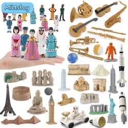 Figurines d'action Montessori dos pour enfants, Leone nition, World Architecture, West Cowboy, Interface Man, Planet Firmament, Cadeaux pour enfants