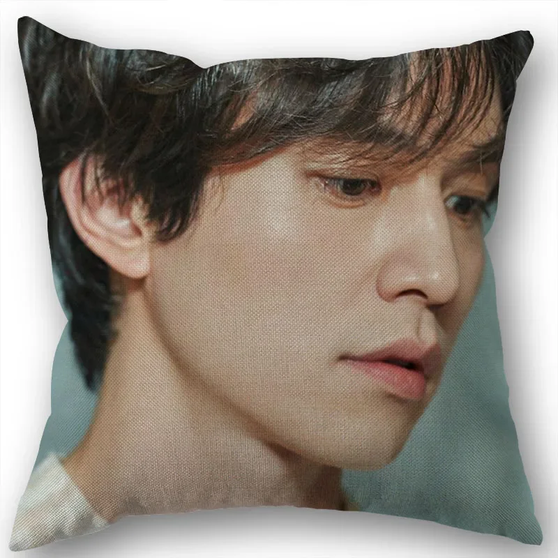 Nice Lee Dong Wook KPOP Pillowcase Cotton Linen Fabric Square Zipper Pillowcase New 45X45cm Wedding Decorative Pillow Cover 1210