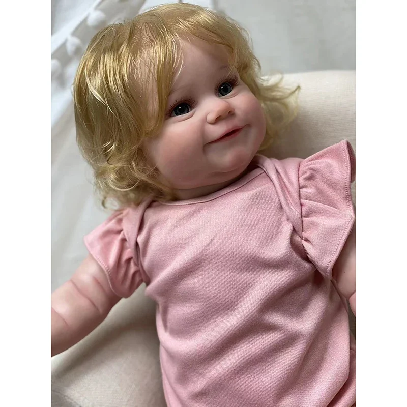 45CM Already Painted Doll Maddie Soft Body Cuddly Baby Doll Lifelike Multiple Layers Painting Art Doll Gift