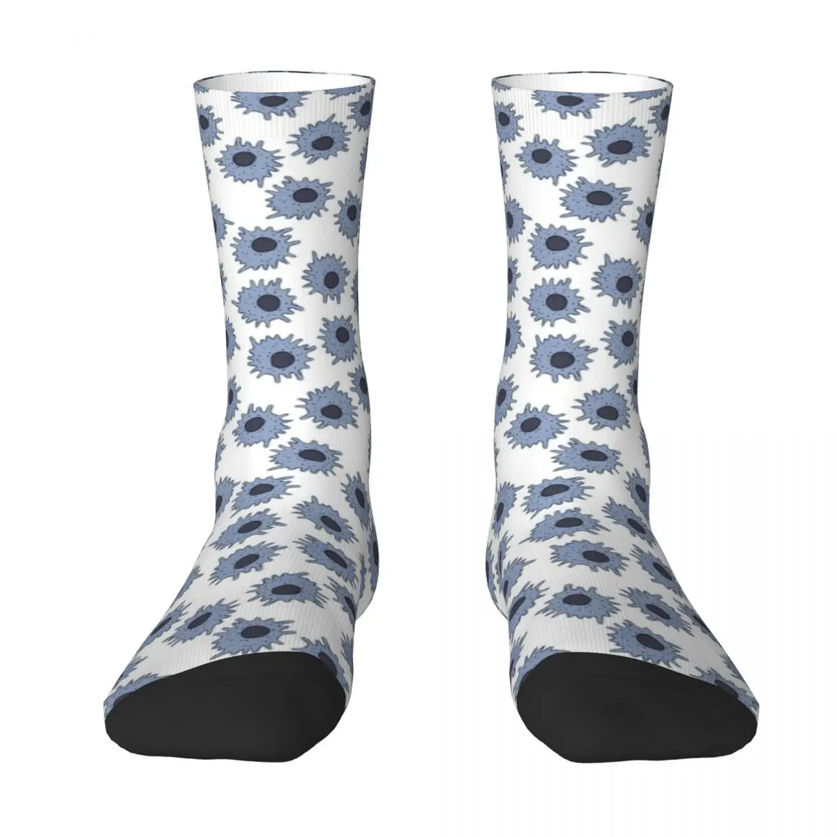 

Macrophages - Blue on White Socks Toe sports floor Socks Woman Men's