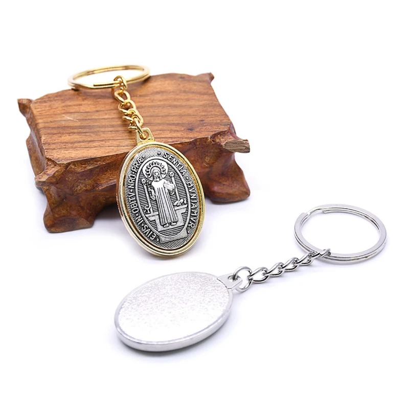 Ancient St. Benedict Key Chain Catholic Religious Ornaments For Men Women