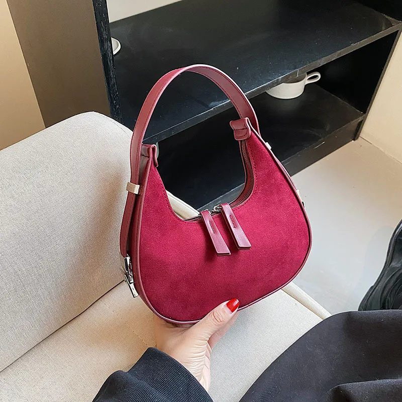 Shoulder Side Bags for Women Scrub Leather Female New 2023 Trend Winter Fashion Saddle Bag Handbag Clutch Small