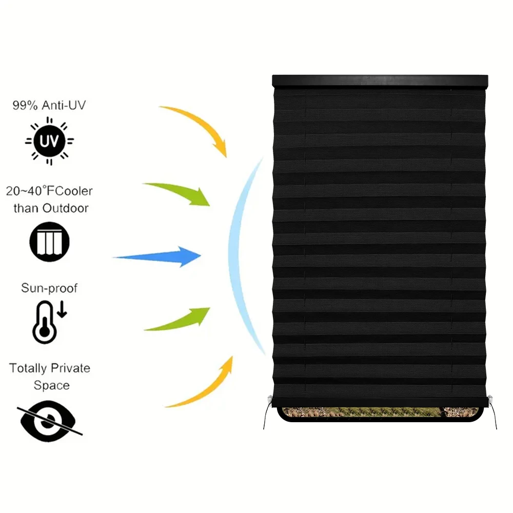 

RV Door Window Curtain Blackout Sun Shade Privacy Screen Curtain With Rail Motorhome Camper Caravan Windows Cover RV Accessories