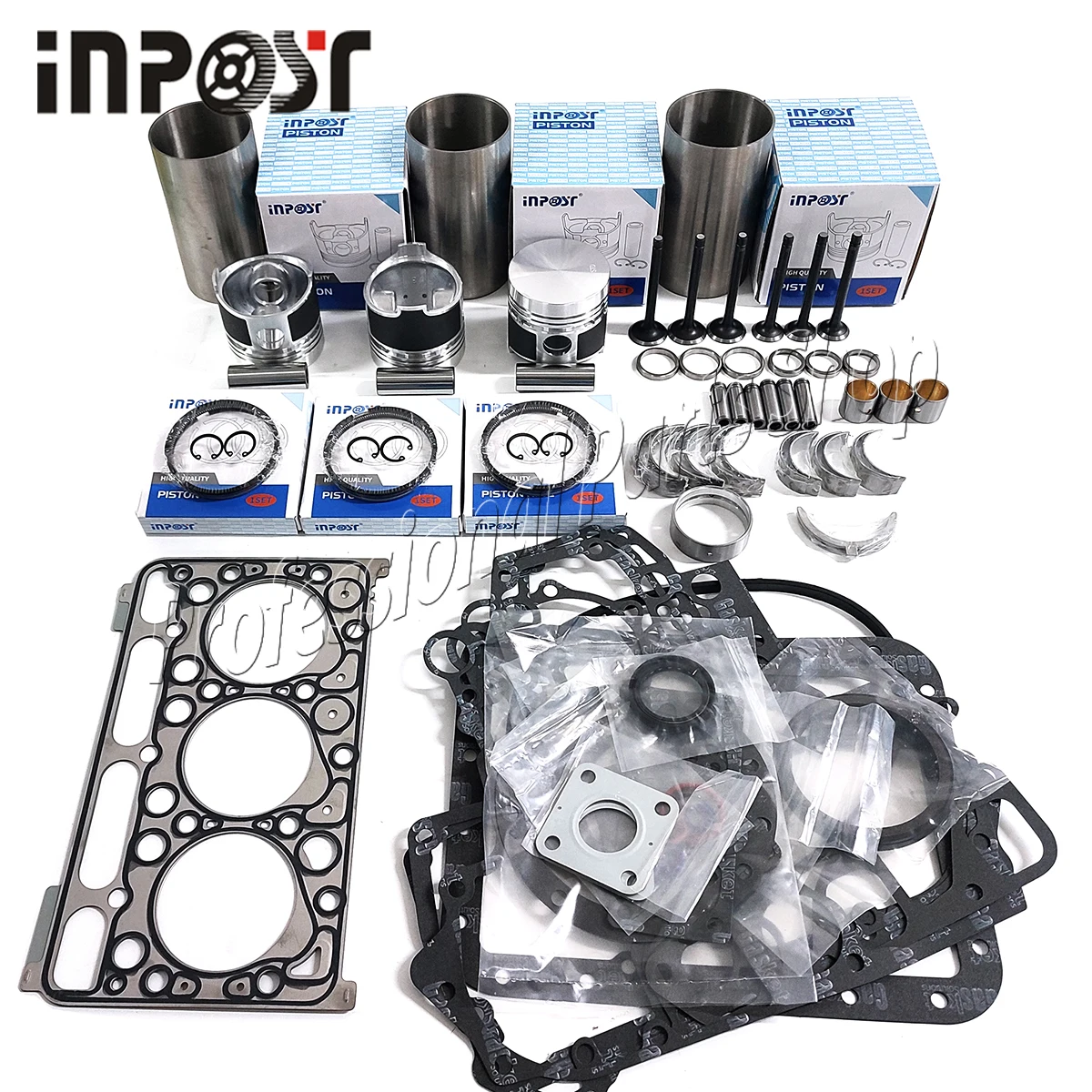 D1302 Engine Rebuild Kit For Kubota Engine Repair Set Liner Piston Ring Bearing Valve Gasket Set