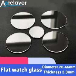 1PCS Thickness 2.0mm Round Watch Glass 24mm to 40mm Smartwatch Replacement Crystal Lens Flat Mirror Glass Watch Repair Tool