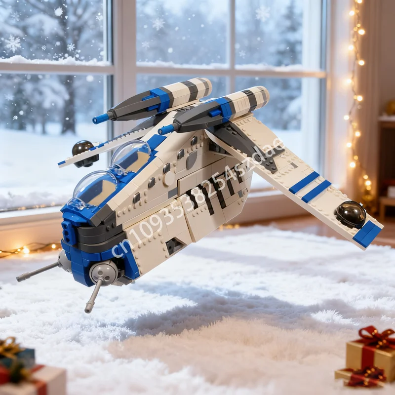 

1354pcs MOC LAAT Republic Gunship The Clone Wars Model Christmas Gifts Building Blocks Assemble DIY Creative Kids Toy Birthday