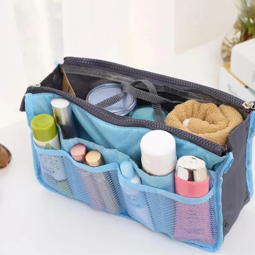 Borsa per inserti organizer da 1 pezzo Borsa per inserti da viaggio in nylon Borsa per borse Borsa per cosmetici per trucco da donna con fodera