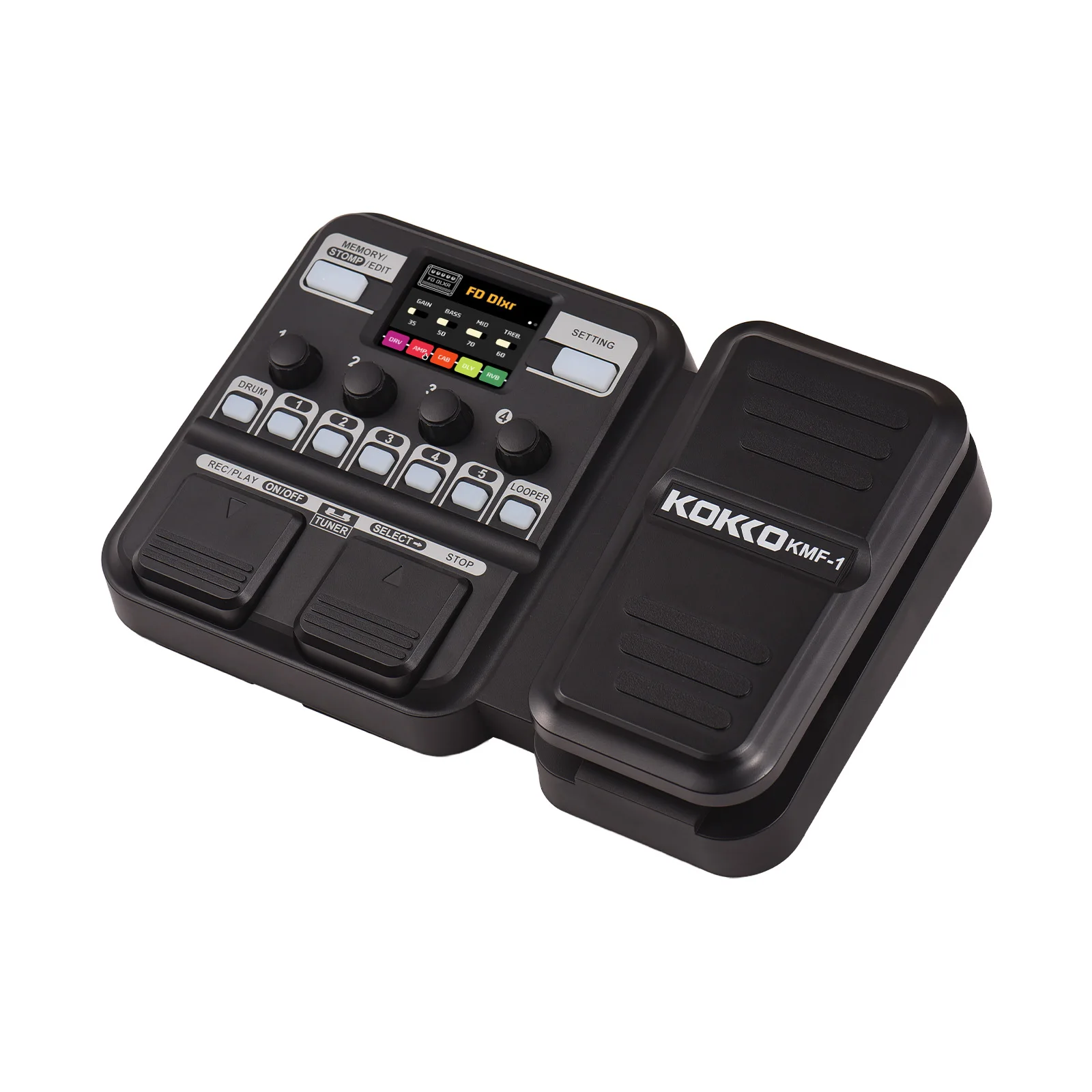 

Kokko Guitar Multi Effects Pedal with 10-59 Presets 6 Drum Machines and Looper 40 Different Rhythms Computer Earphones Speakers