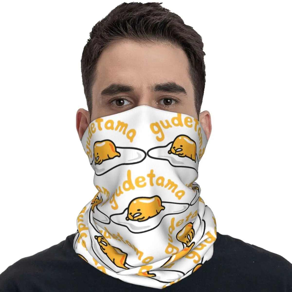 Gudetama The Lazy Egg Logo Balaclava Outdoor Sports Cycling Mask Sun Protection Soft Warm Tactical Spring y2k Cool Scarf Bandana