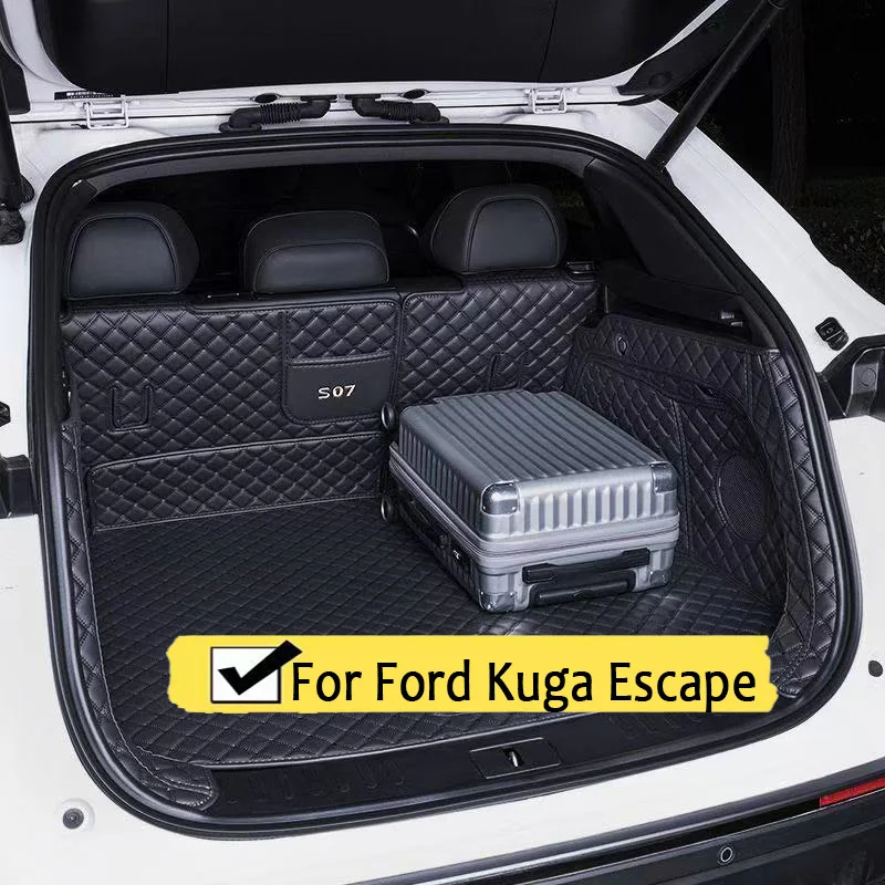 

Car Trunk Mat For FORD Kuga Escape 2024 2023 2022 2021 2020 Rear Cargo Liner Tail Boot Tray luggage Pad Interior Vehicles Parts