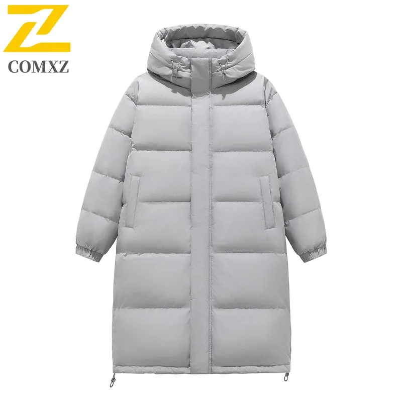 COMXZ Luxury Men Down Jacket New Trendy Stand Collar Business Casual Ultra Light Down Coat Leisure Travel Windproof Winter Parka