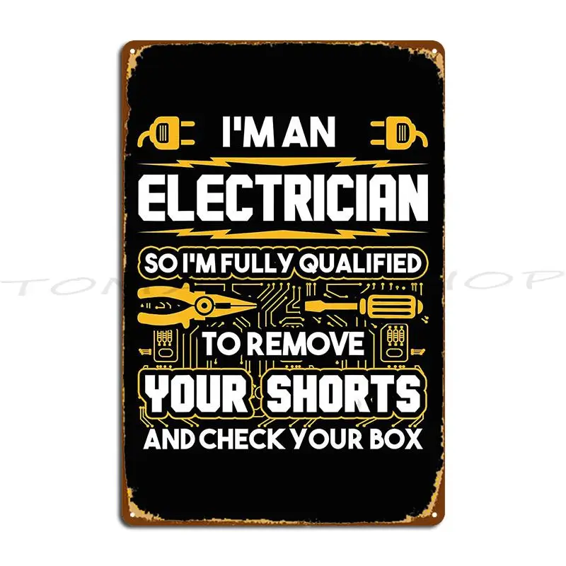 Electrician Knowledge We do precision guess work Metal Sign Garage Bar Poster Living Room Print  Tin Sign Poster