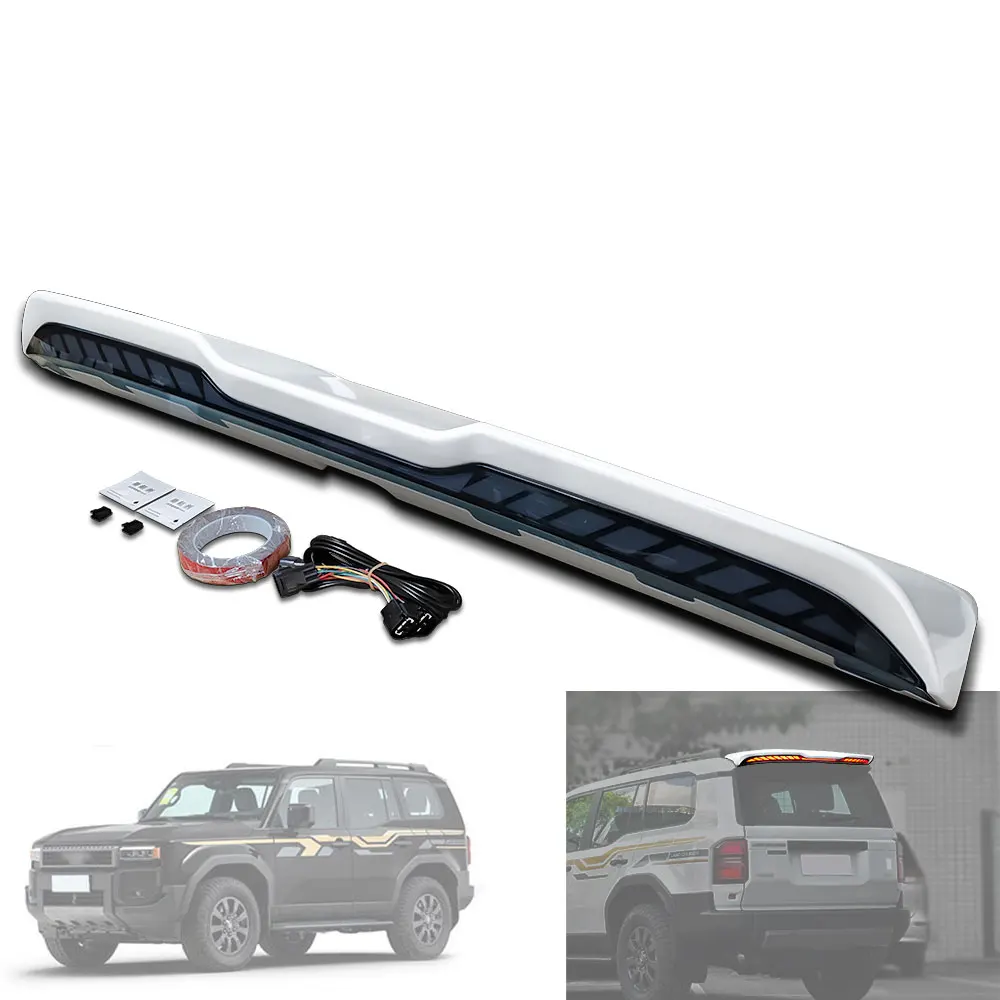 

For Toyota Land Cruiser 250 2024 2025 High Quality ABS Rear Roof Spoiler with led light Body Kit