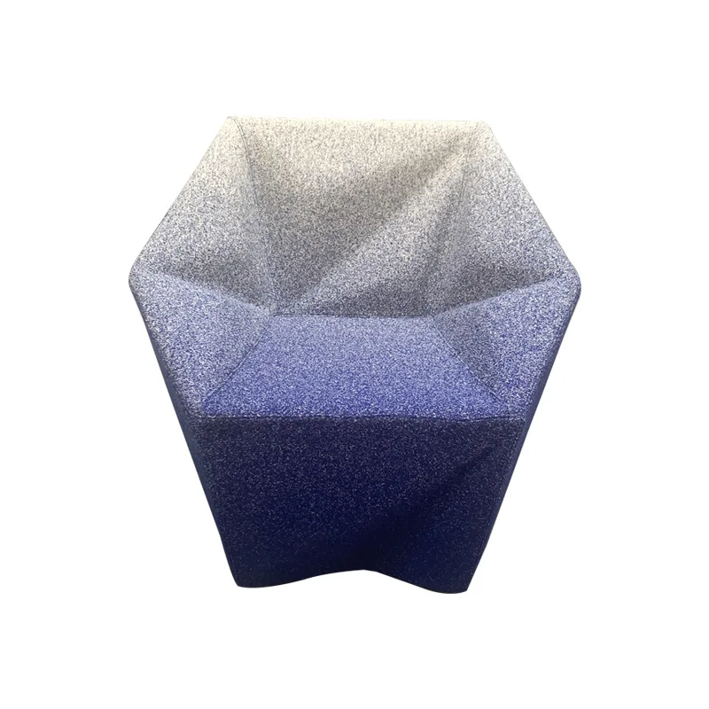 

Italian style gradual change of color leisure chair diamond chair fiberglass reclining chair sales department model room