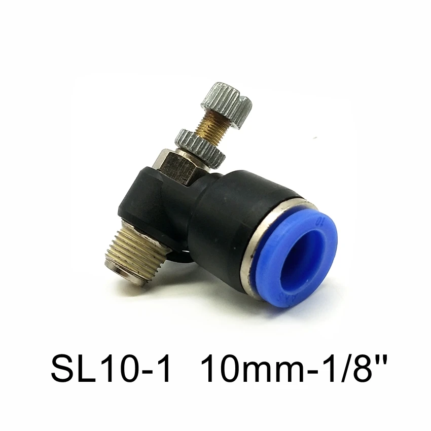 2pcs/lot  Pneumatic Air Fitting Throttle valve  Air Speed Control SL10-1  Tube 10mm  1/8''