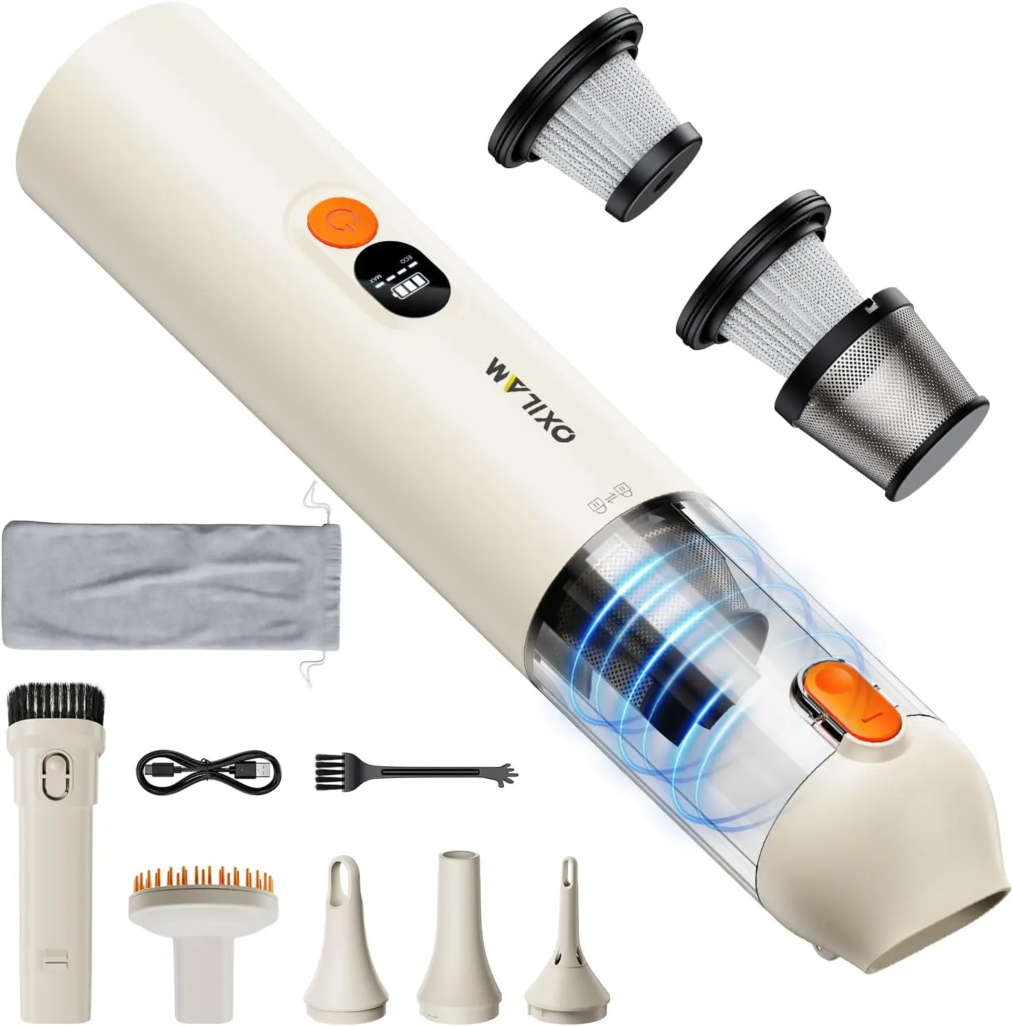 

Беспроводной ручной пылесос с силой всасывания 14000 Па, функция выдувания и всасывания 2-в-1, время работы 30 минут, для уборки дома, автомобиля, шерсти животных