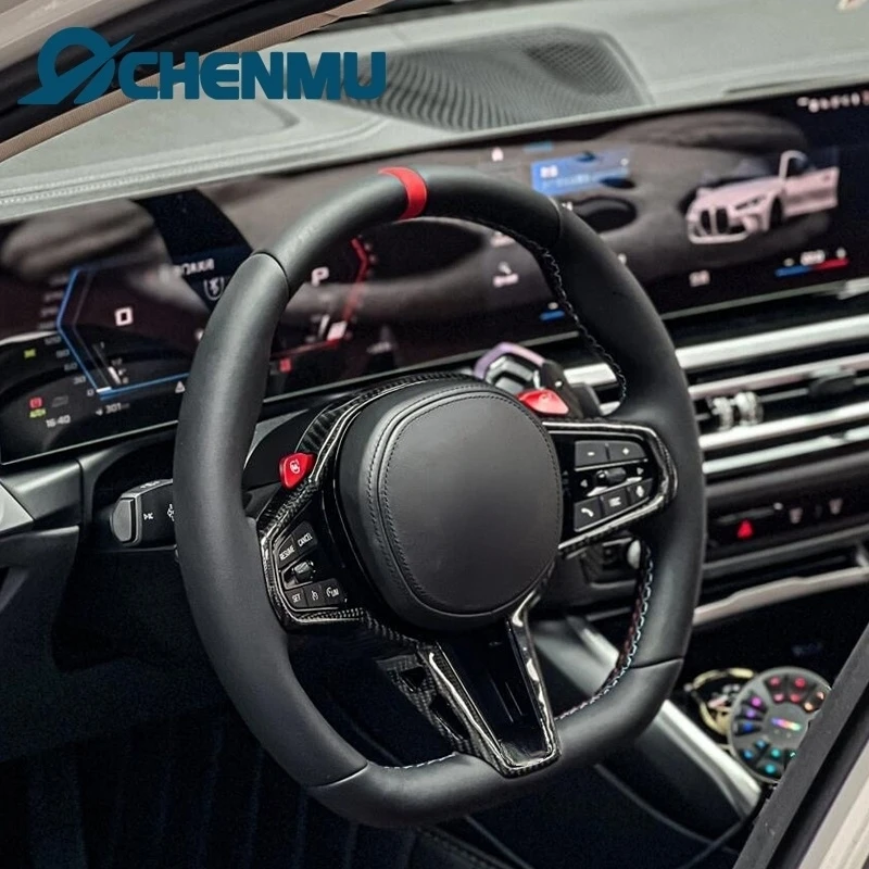 M4 CS Carbon Fiber Leather Car Steering Wheel for BMW G20 G30 M3 M5 F30 F10 F15 F36 F20 F22 F25 F31 F32 X1 X2 X3 X4 X5 X6
