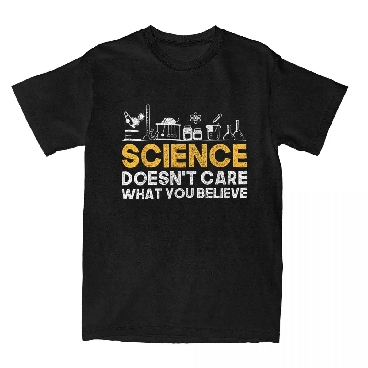 Science Doesn't Care What You Believe Science T Shirt for Men Cotton Novelty T-Shirts Teacher Scientific Tees Clothes Printed image 2