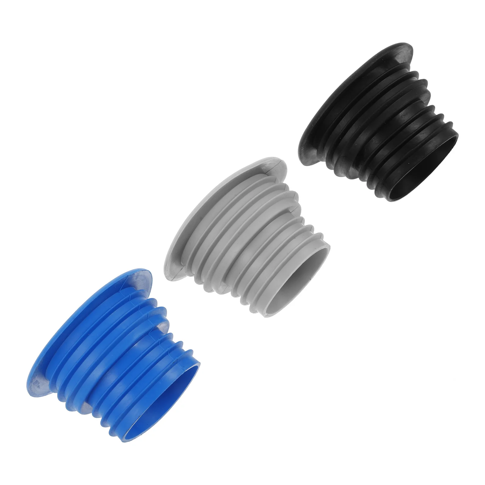 

3pcs Pipe Hose Silicone Pluganti-Backflow Overflow Protection Seal Ring For Bathroom Kitchen Laundry Universal Fit Black Blue
