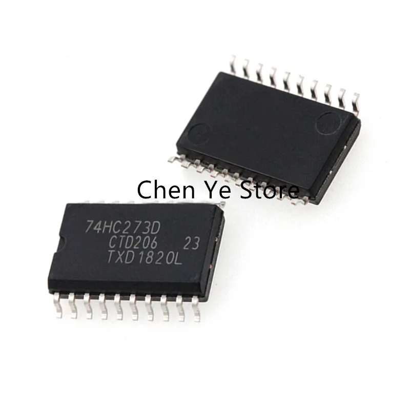 10PCS NEW Original  Wide Body 7.2mm 74HC273D SOP-20 SMD D Type Flip-Flop Logic Chip  IC SN74HC273D