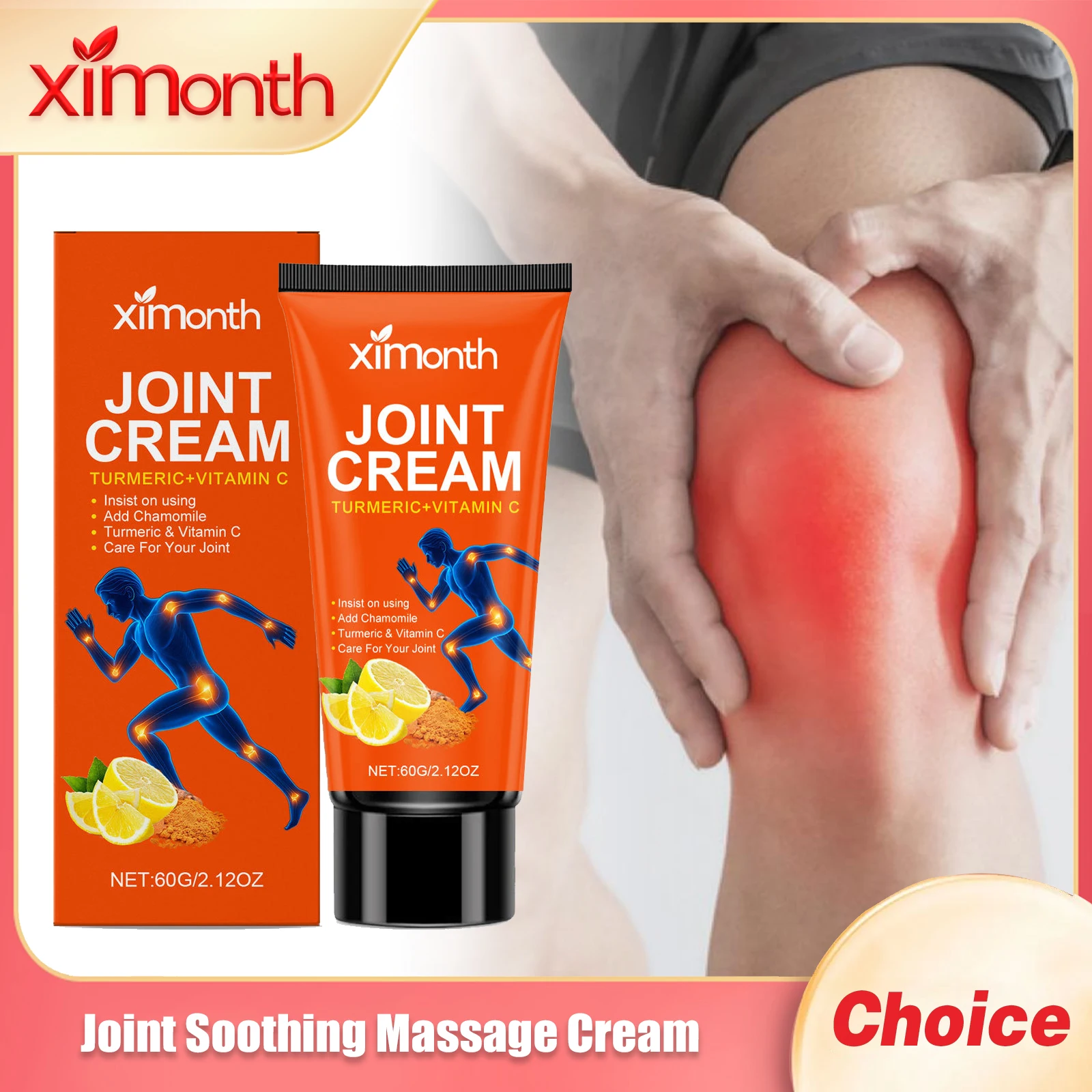 Ximonth Joint Sooth Massage Cream Reduce Pain Relax Muscle Massage Joints Repair Damage Reduce Swelling Joint Nourish Care Cream